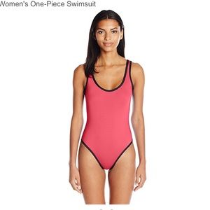 Kenneth Cole Reaction pink high leg one piece